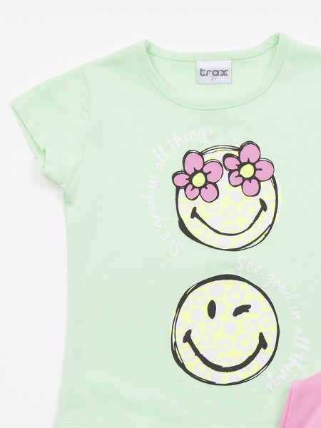 TRAX Παιδικό Σετ Με Κολάν για Κορίτσια 1-6 ετών #47216 Λαχανί