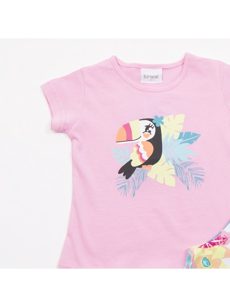 TRAX Παιδικό Σετ Με Κολάν για Κορίτσια 1-6 ετών #47221 Ροζ TRAX Παιδικό Σετ Με Κολάν για Κορίτσια 1-6 ετών #47221 Ροζ