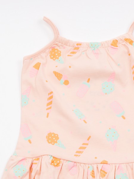 TRAX Παιδικό Φόρεμα για Κορίτσια 1-6 ετών #47243 Μάνγκο