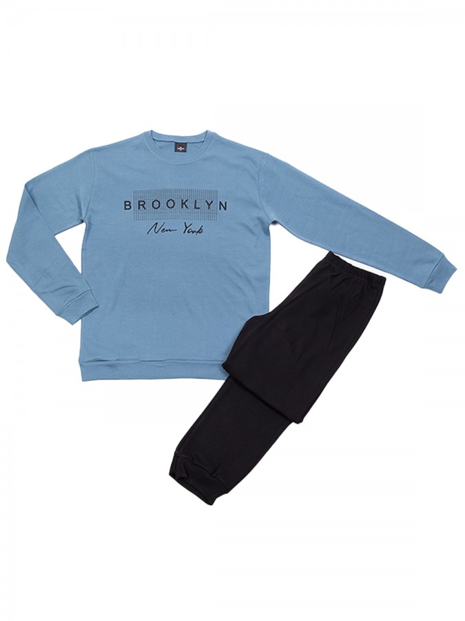 TRAX Ανδρική Χειμερινή Πιτζάμα “Brooklyn New York” #48390 Pacific TRAX Ανδρική Χειμερινή Πιτζάμα “Brooklyn New York” #48390 Pacific