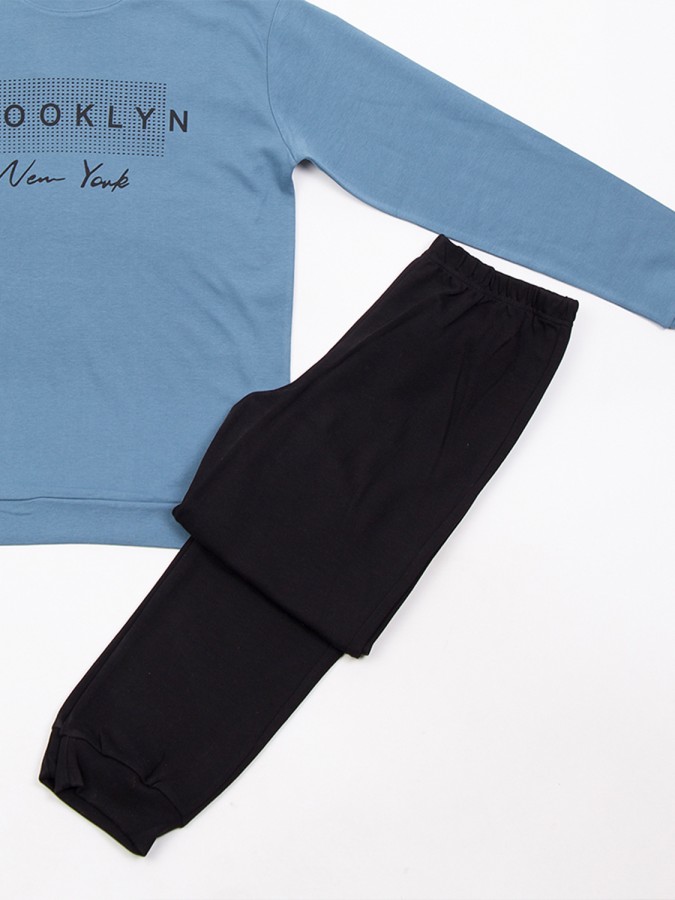 TRAX Ανδρική Χειμερινή Πιτζάμα “Brooklyn New York” #48390 Pacific TRAX Ανδρική Χειμερινή Πιτζάμα “Brooklyn New York” #48390 Pacific