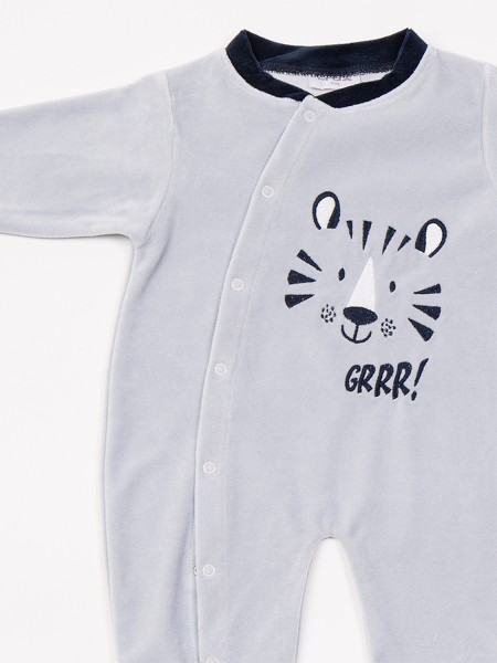 Trax Βρεφικό βελουτέ φορμάκι για αγόρι (0 - 12 μηνών) | 48550 Pacific