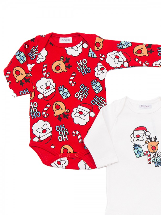 TRAX Βρεφικά ζιμπουνάκια 2τμχ Xmas (0 - 12 μηνών) | 48554 Λευκό- Κόκκινο TRAX Βρεφικά ζιμπουνάκια 2τμχ Xmas (0 - 12 μηνών) | 48554 Λευκό- Κόκκινο