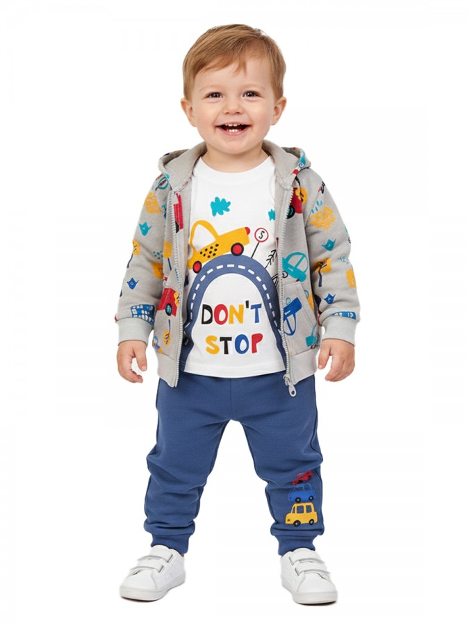 TRAX Βρεφικό Σετ Με Ζακέτα Μακρύ Παντελόνι για αγόρια 0-18 μηνών #48558 Stone TRAX Βρεφικό Σετ Με Ζακέτα Μακρύ Παντελόνι για αγόρια 0-18 μηνών #48558 Stone