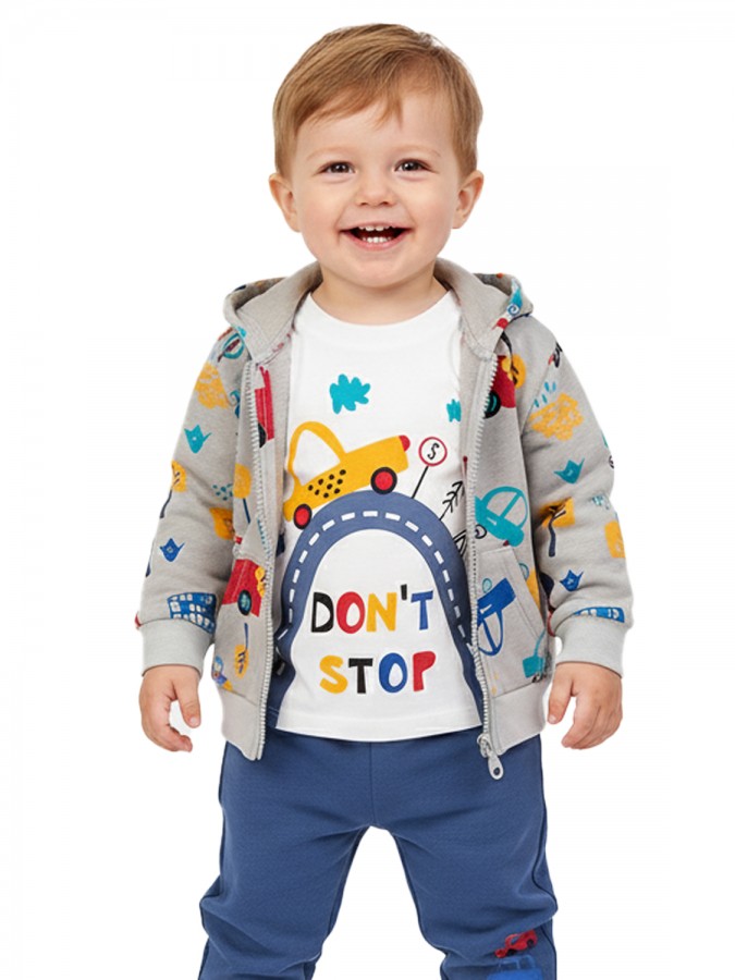 TRAX Βρεφικό Σετ Με Ζακέτα Μακρύ Παντελόνι για αγόρια 0-18 μηνών #48558 Stone TRAX Βρεφικό Σετ Με Ζακέτα Μακρύ Παντελόνι για αγόρια 0-18 μηνών #48558 Stone