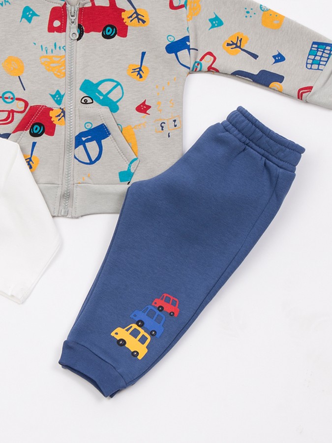 TRAX Βρεφικό Σετ Με Ζακέτα Μακρύ Παντελόνι για αγόρια 0-18 μηνών #48558 Stone TRAX Βρεφικό Σετ Με Ζακέτα Μακρύ Παντελόνι για αγόρια 0-18 μηνών #48558 Stone