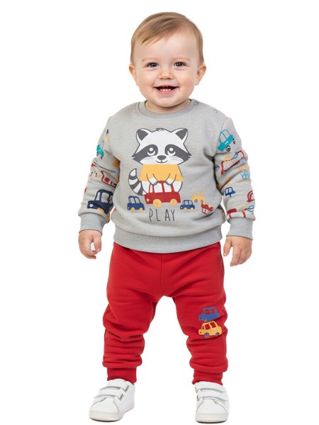 TRAX Βρεφική Φόρμα για Αγόρι 0-18 μηνών - 48561 Stone