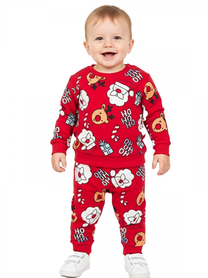 TRAX Βρεφική Πιτζάμα Χειμωνιάτικη 0-18 μηνών Χριστουγεννιάτικη #48570 Kόκκινο TRAX Βρεφική Πιτζάμα Χειμωνιάτικη 0-18 μηνών Χριστουγεννιάτικη #48570 Kόκκινο