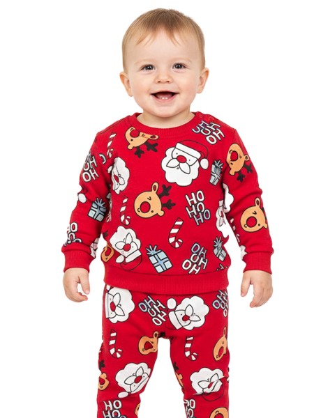 TRAX Βρεφική Πιτζάμα Χειμωνιάτικη 0-18 μηνών Χριστουγεννιάτικη #48570 Kόκκινο TRAX Βρεφική Πιτζάμα Χειμωνιάτικη 0-18 μηνών Χριστουγεννιάτικη #48570 Kόκκινο
