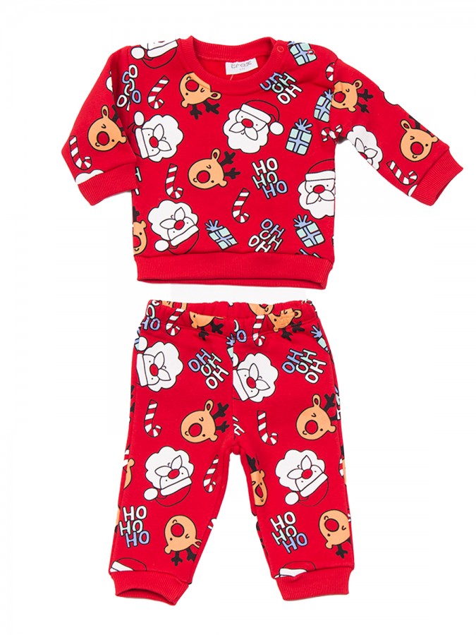 TRAX Βρεφική Πιτζάμα Χειμωνιάτικη 0-18 μηνών Χριστουγεννιάτικη #48570 Kόκκινο TRAX Βρεφική Πιτζάμα Χειμωνιάτικη 0-18 μηνών Χριστουγεννιάτικη #48570 Kόκκινο