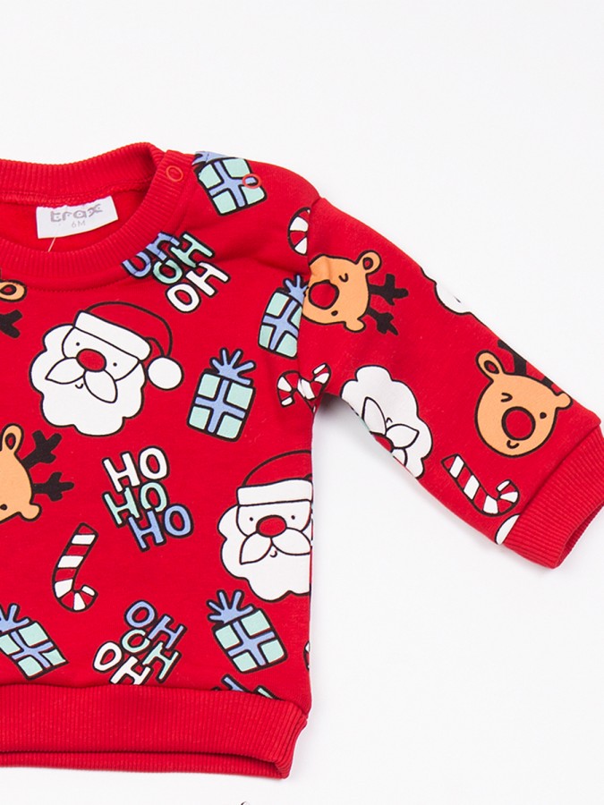TRAX Βρεφική Πιτζάμα Χειμωνιάτικη 0-18 μηνών Χριστουγεννιάτικη #48570 Kόκκινο TRAX Βρεφική Πιτζάμα Χειμωνιάτικη 0-18 μηνών Χριστουγεννιάτικη #48570 Kόκκινο
