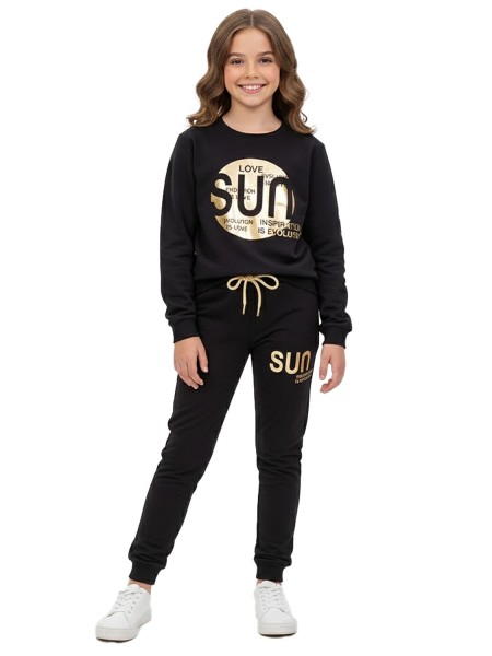 TRAX Εφηβική Φόρμα για Κορίτσι 6-16 ετών - 48628 Μαύρο