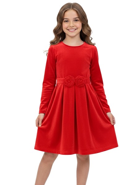 TRAX Εφηβικό Φόρεμα Βελουτέ για Κορίτσι 6-16 ετών - 48665 Κόκκινο TRAX Εφηβικό Φόρεμα Βελουτέ για Κορίτσι 6-16 ετών - 48665 Κόκκινο