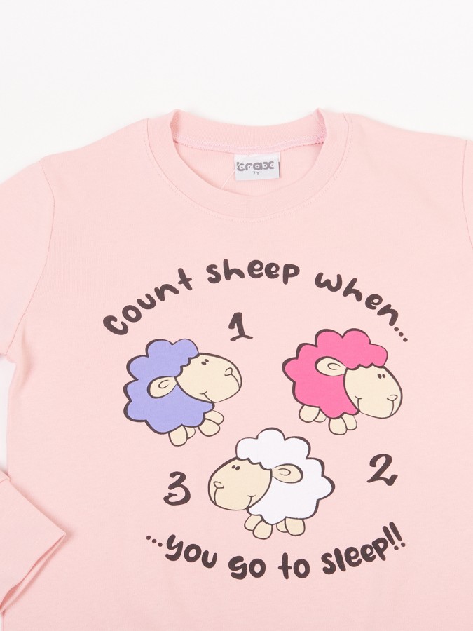 TRAX Εφηβική Πιτζάμα για Κορίτσι 8-16 ετών - 48691 Ροζ