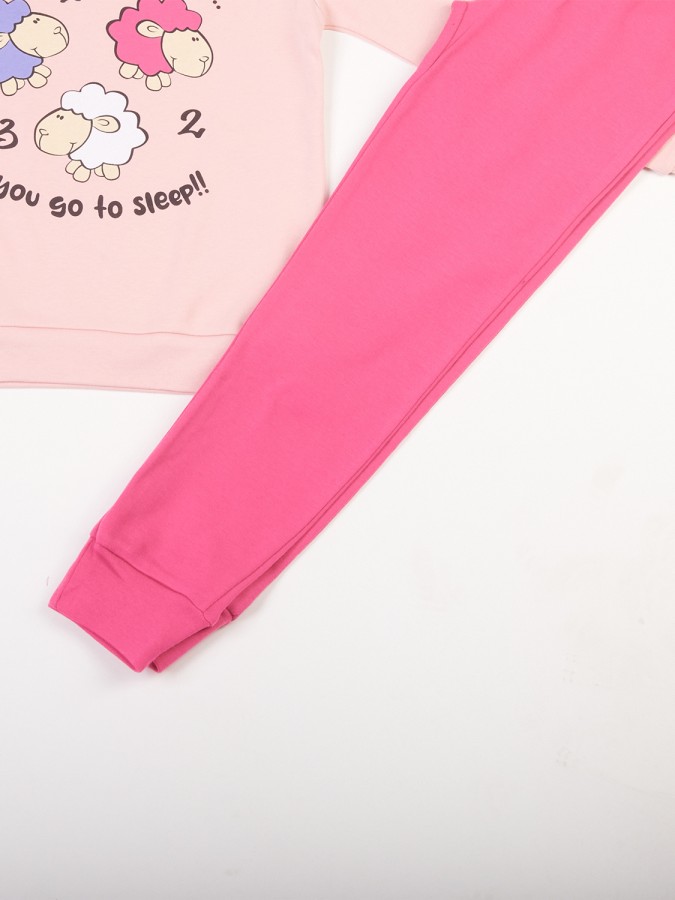 TRAX Εφηβική Πιτζάμα για Κορίτσι 8-16 ετών - 48691 Ροζ