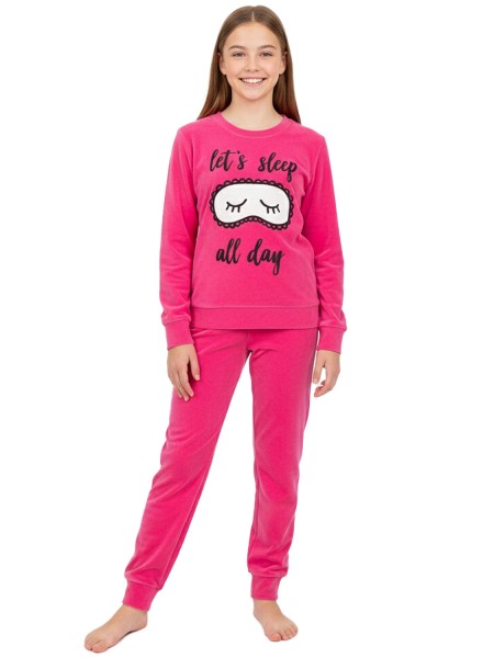 TRAX Εφηβική Πιτζάμα Βελουτέ για Κορίτσι 8-16 ετών - 48696 Bubble