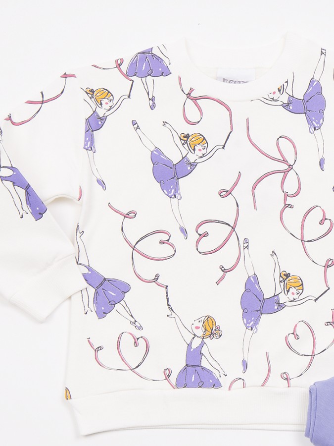 TRAX Παιδική Φόρμα με κολάν για Κορίτσι 1-6 ετών - 48704 Βανίλια TRAX Παιδική Φόρμα με κολάν για Κορίτσι 1-6 ετών - 48704 Βανίλια