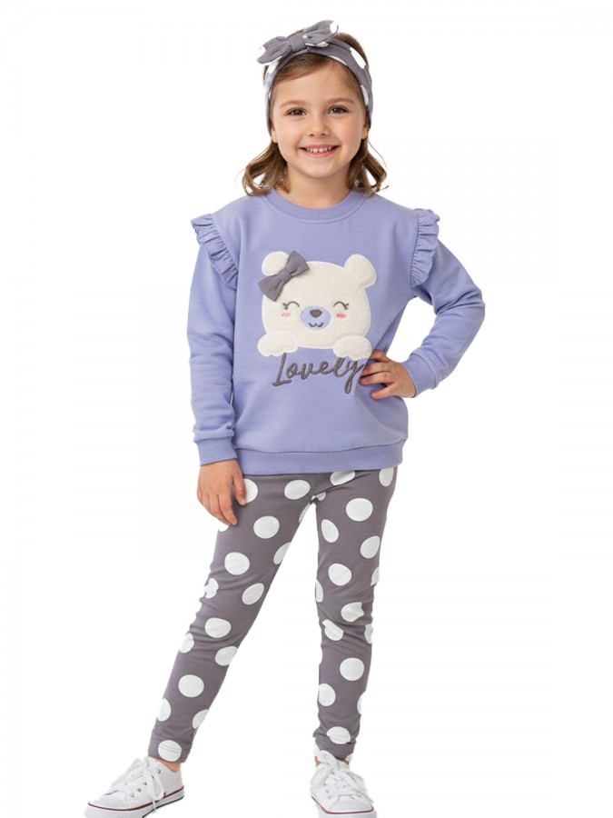 TRAX Παιδική Φόρμα με κολάν για Κορίτσι 1-6 ετών - 48711 Μύρτιλο TRAX Παιδική Φόρμα με κολάν για Κορίτσι 1-6 ετών - 48711 Μύρτιλο