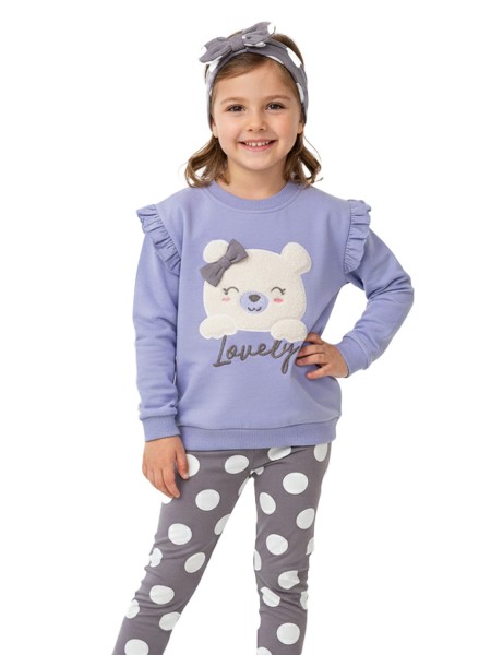 TRAX Παιδική Φόρμα με κολάν για Κορίτσι 1-6 ετών - 48711 Μύρτιλο TRAX Παιδική Φόρμα με κολάν για Κορίτσι 1-6 ετών - 48711 Μύρτιλο