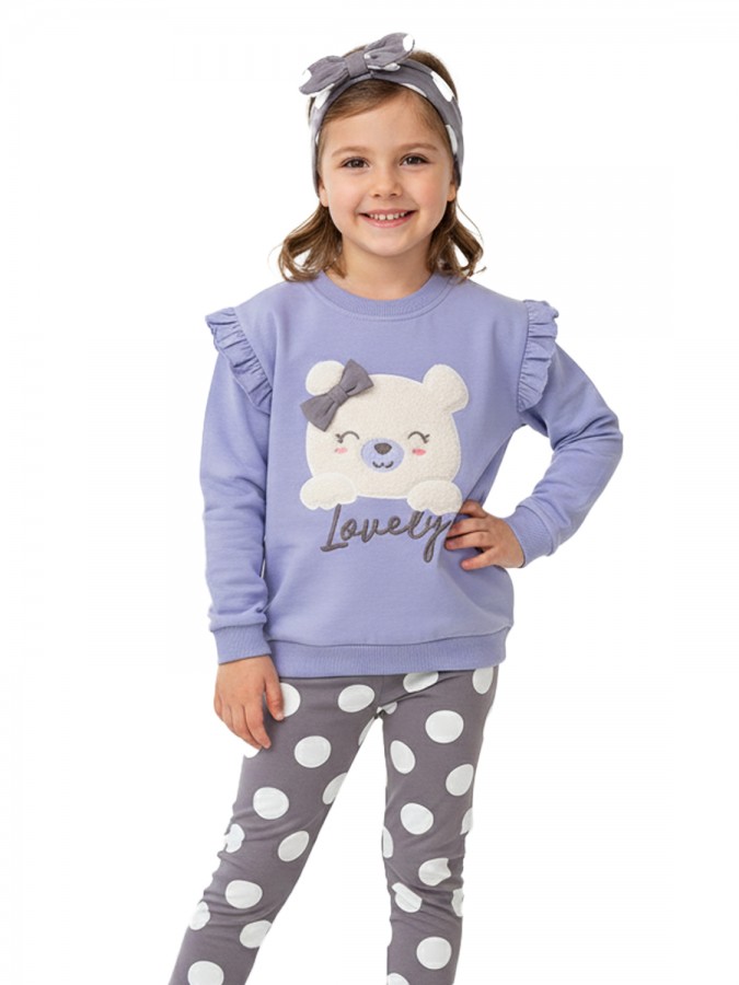 TRAX Παιδική Φόρμα με κολάν για Κορίτσι 1-6 ετών - 48711 Μύρτιλο TRAX Παιδική Φόρμα με κολάν για Κορίτσι 1-6 ετών - 48711 Μύρτιλο