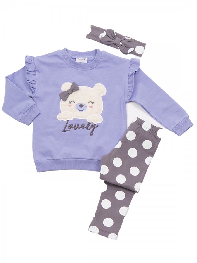 TRAX Παιδική Φόρμα με κολάν για Κορίτσι 1-6 ετών - 48711 Μύρτιλο TRAX Παιδική Φόρμα με κολάν για Κορίτσι 1-6 ετών - 48711 Μύρτιλο