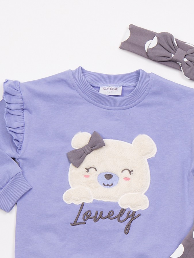 TRAX Παιδική Φόρμα με κολάν για Κορίτσι 1-6 ετών - 48711 Μύρτιλο TRAX Παιδική Φόρμα με κολάν για Κορίτσι 1-6 ετών - 48711 Μύρτιλο