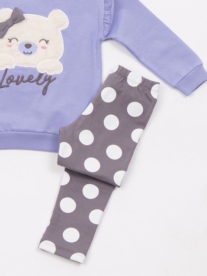 TRAX Παιδική Φόρμα με κολάν για Κορίτσι 1-6 ετών - 48711 Μύρτιλο TRAX Παιδική Φόρμα με κολάν για Κορίτσι 1-6 ετών - 48711 Μύρτιλο