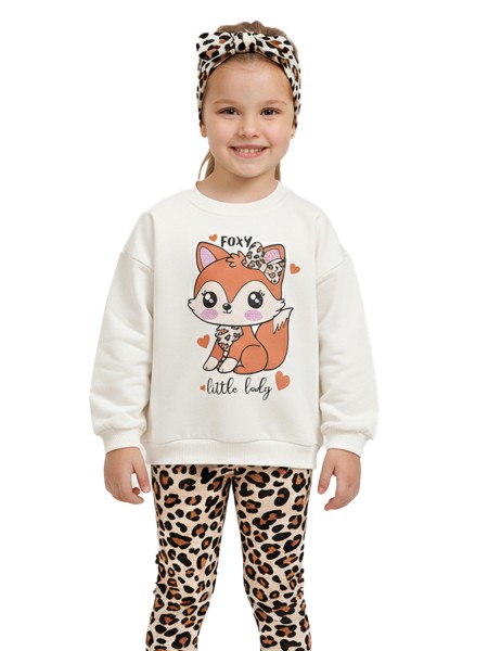 TRAX Παιδική Φόρμα με κολάν για Κορίτσι 1-6 ετών - 48714 Βανίλια TRAX Παιδική Φόρμα με κολάν για Κορίτσι 1-6 ετών - 48714 Βανίλια