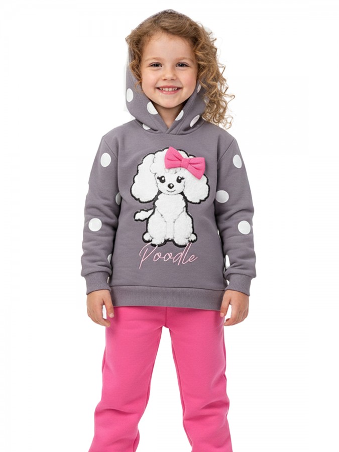 TRAX Παιδική Φόρμα για Κορίτσι 1-6 ετών - 48734 Γκρι TRAX Παιδική Φόρμα για Κορίτσι 1-6 ετών - 48734 Γκρι