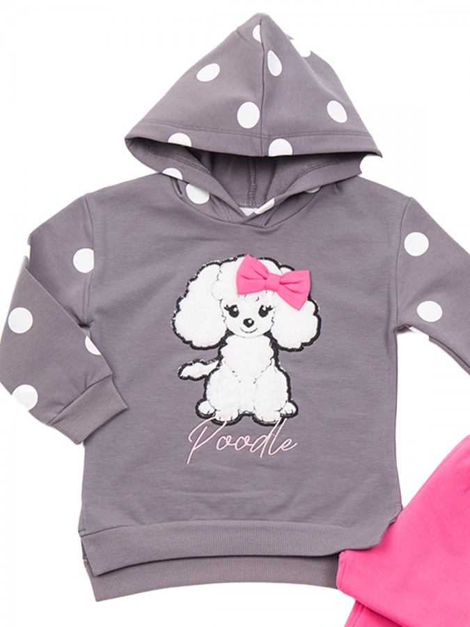 TRAX Παιδική Φόρμα για Κορίτσι 1-6 ετών - 48734 Γκρι TRAX Παιδική Φόρμα για Κορίτσι 1-6 ετών - 48734 Γκρι