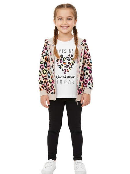 TRAX Παιδική Φόρμα για Κορίτσι 1-6 ετών - 48738 Cappuccino