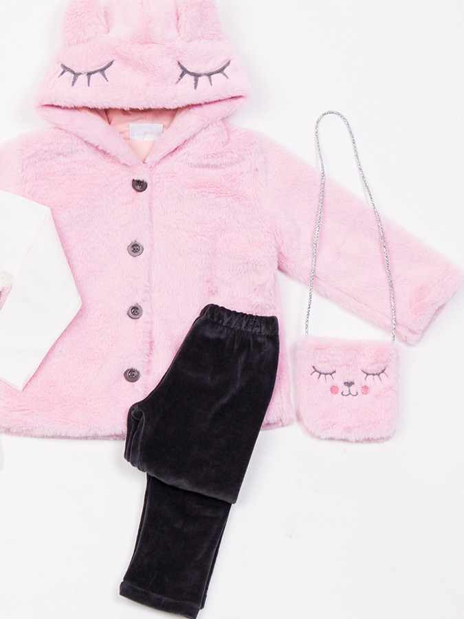 TRAX Παιδικό Σετ 4 Τεμαχίων με κολάν για Κορίτσι 1-6 ετών - 48741 Ροζ TRAX Παιδικό Σετ 4 Τεμαχίων με κολάν για Κορίτσι 1-6 ετών - 48741 Ροζ