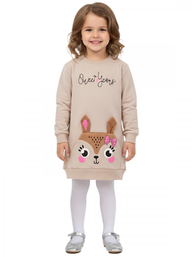 TRAX Παιδικό Φόρεμα για Κορίτσι 1-6 ετών - 48749 Cappuccino