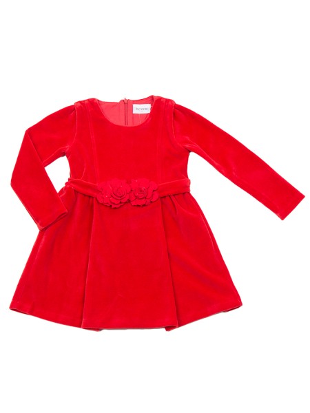 TRAX Παιδικό Φόρεμα Βελουτέ για Κορίτσι 1-6 ετών - 48751 Κόκκινο