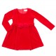 TRAX Παιδικό Φόρεμα Βελουτέ για Κορίτσι 1-6 ετών - 48751 Κόκκινο