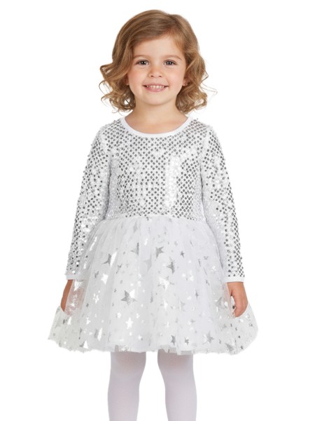 TRAX Παιδικό Φόρεμα με παγετάκια & αστεράκια για Κορίτσι 1-6 ετών - 48753 Βανίλια TRAX Παιδικό Φόρεμα με παγετάκια & αστεράκια για Κορίτσι 1-6 ετών - 48753 Βανίλια