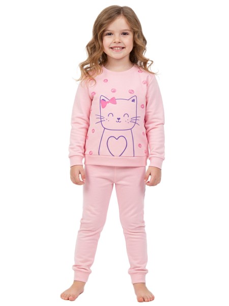 TRAX Παιδική Πιτζάμα για Κορίτσι 1-6 ετών - 48790 Ροζ
