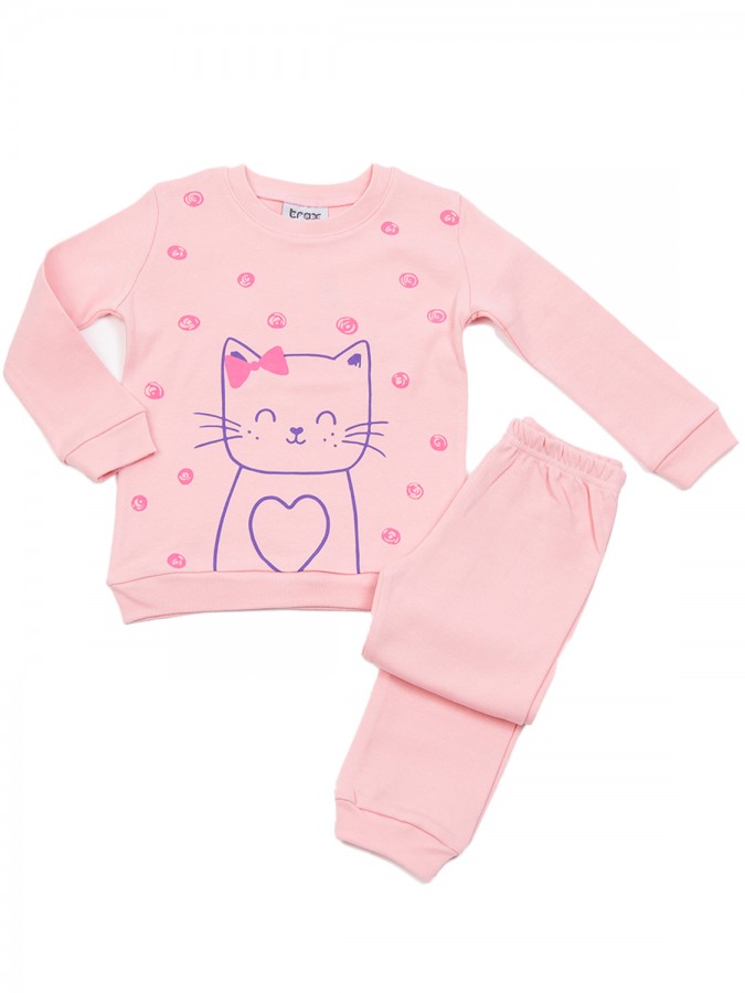 TRAX Παιδική Πιτζάμα για Κορίτσι 1-6 ετών - 48790 Ροζ TRAX Παιδική Πιτζάμα για Κορίτσι 1-6 ετών - 48790 Ροζ