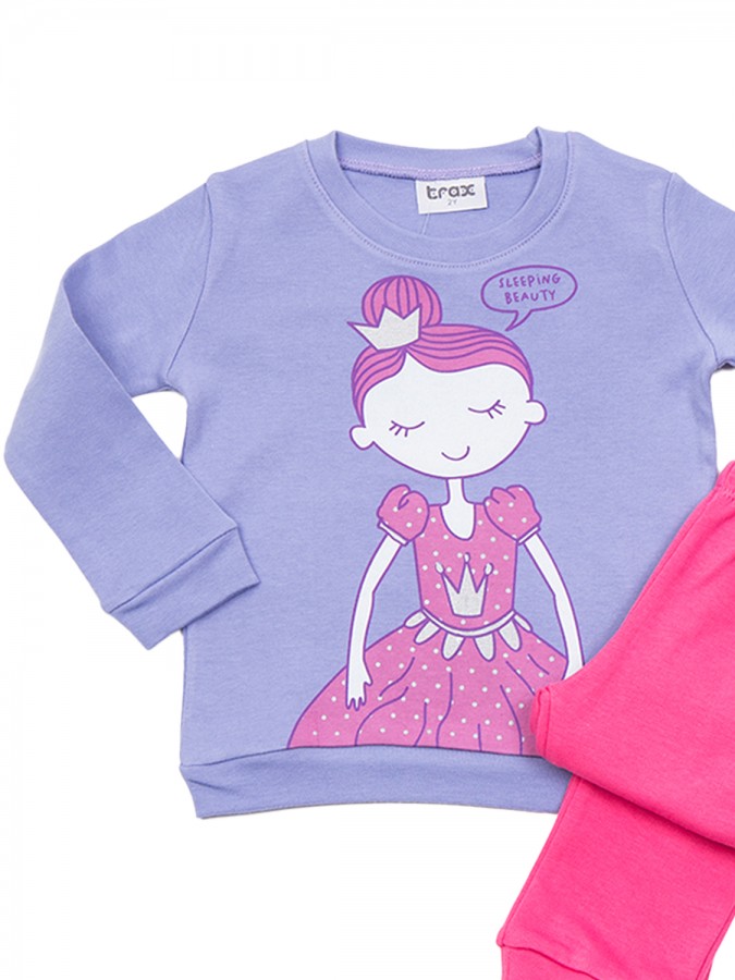 TRAX Παιδική Πιτζάμα για Κορίτσι 1-6 ετών - 48791 Μύρτιλο TRAX Παιδική Πιτζάμα για Κορίτσι 1-6 ετών - 48791 Μύρτιλο