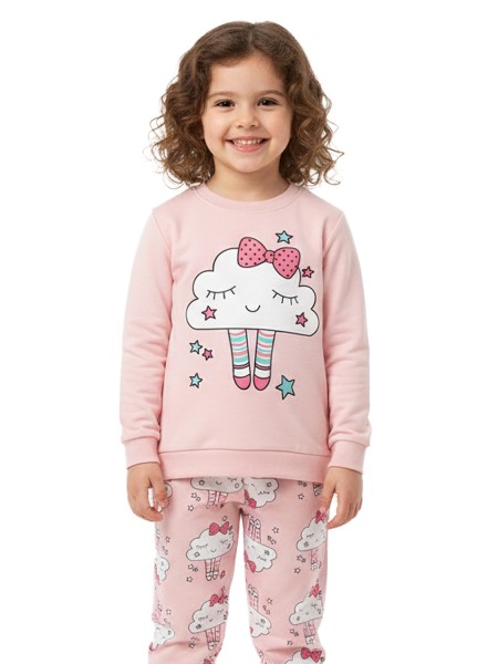 TRAX Παιδική Πιτζάμα για Κορίτσι 1-6 ετών - 48792 Ροζ