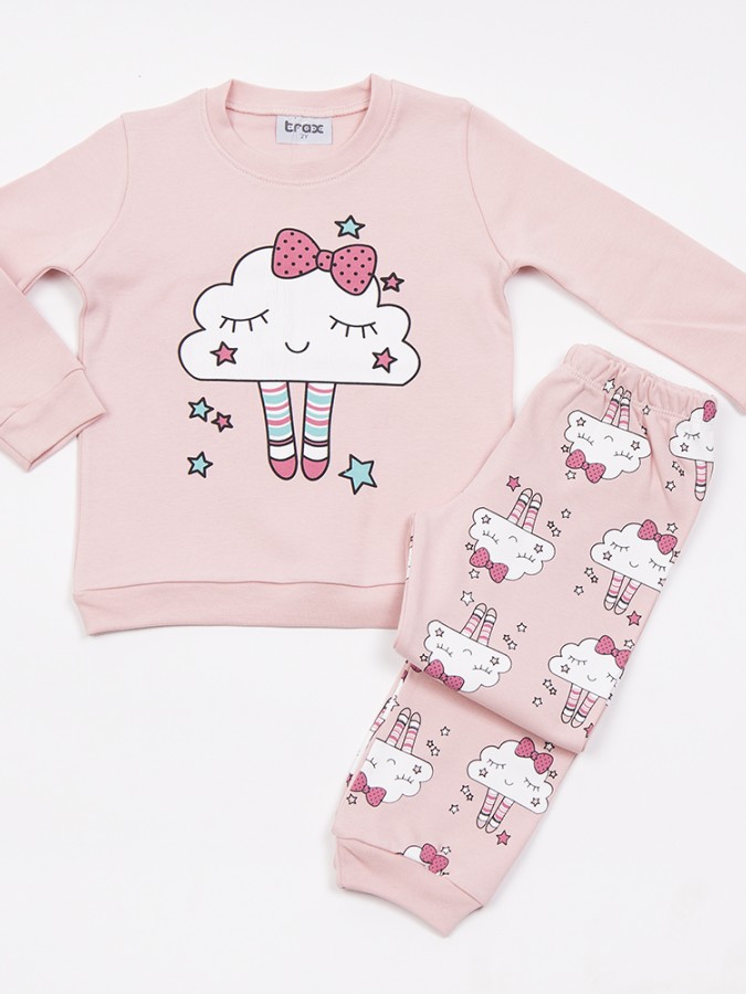 TRAX Παιδική Πιτζάμα για Κορίτσι 1-6 ετών - 48792 Ροζ TRAX Παιδική Πιτζάμα για Κορίτσι 1-6 ετών - 48792 Ροζ