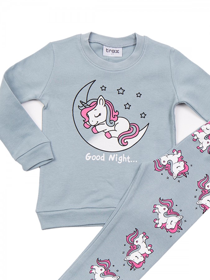 TRAX Παιδική Πιτζάμα για Κορίτσι 1-6 ετών - 48793 Άκουα TRAX Παιδική Πιτζάμα για Κορίτσι 1-6 ετών - 48793 Άκουα