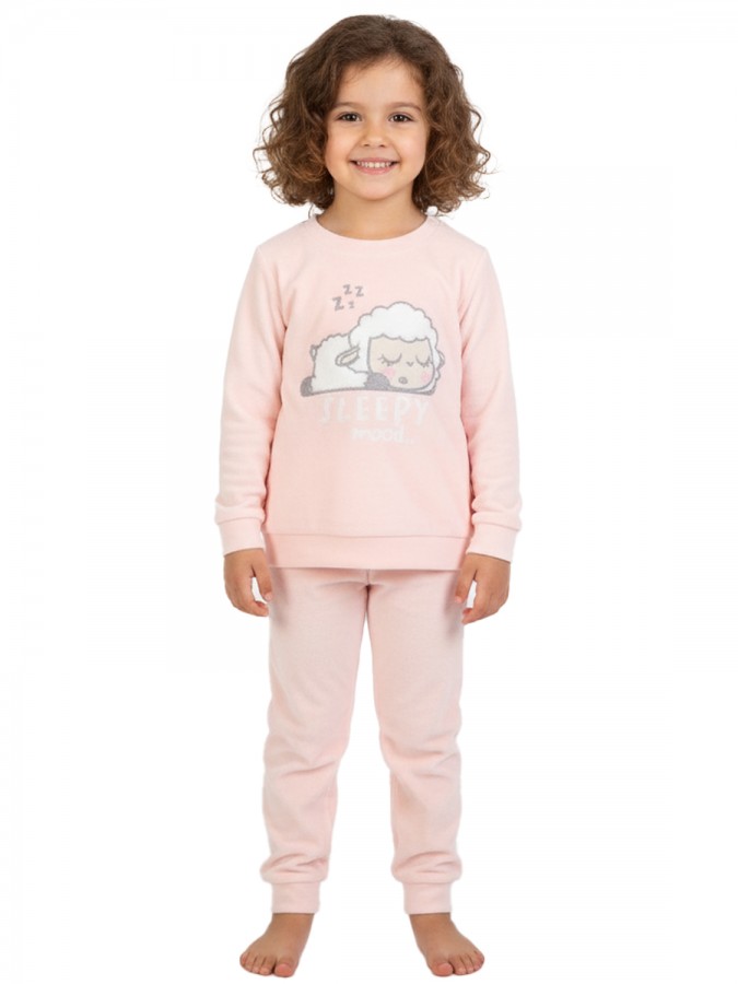 TRAX Παιδική Πιτζάμα Βελουτέ για Κορίτσι 1-6 ετών - 48796 Ροζ TRAX Παιδική Πιτζάμα Βελουτέ για Κορίτσι 1-6 ετών - 48796 Ροζ
