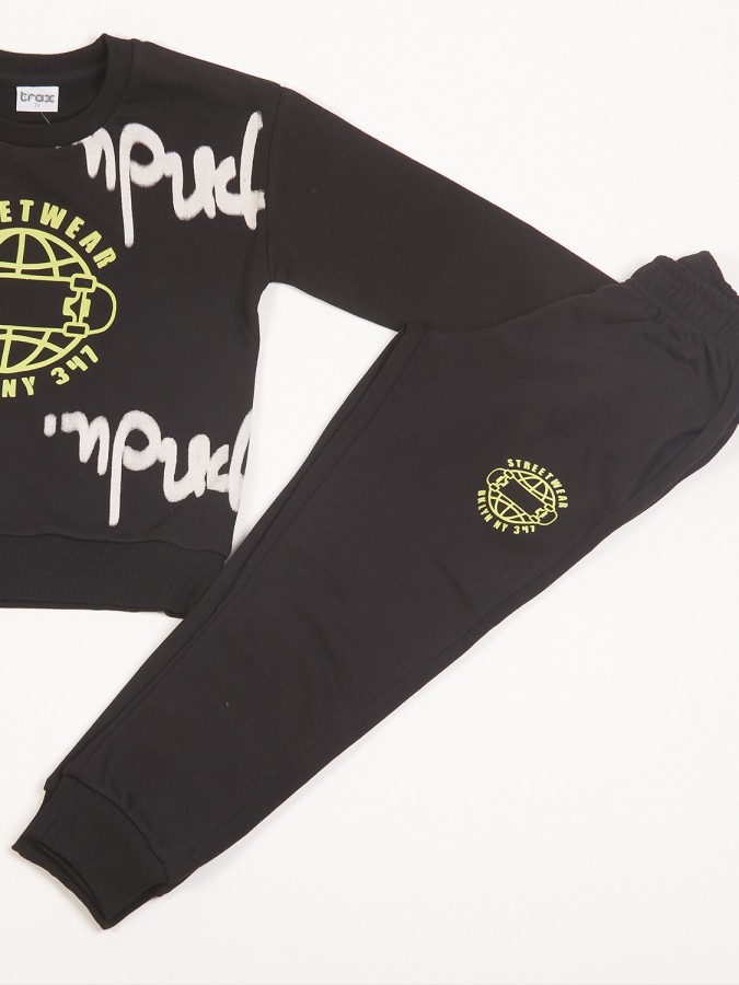 TRAX Εφηβική Φόρμα για Αγόρι 6-16 ετών - 48804 Μαύρο TRAX Εφηβική Φόρμα για Αγόρι 6-16 ετών - 48804 Μαύρο