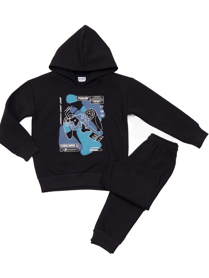 TRAX Εφηβική Φόρμα για Αγόρι 6-16 ετών - 48807 Μαύρο