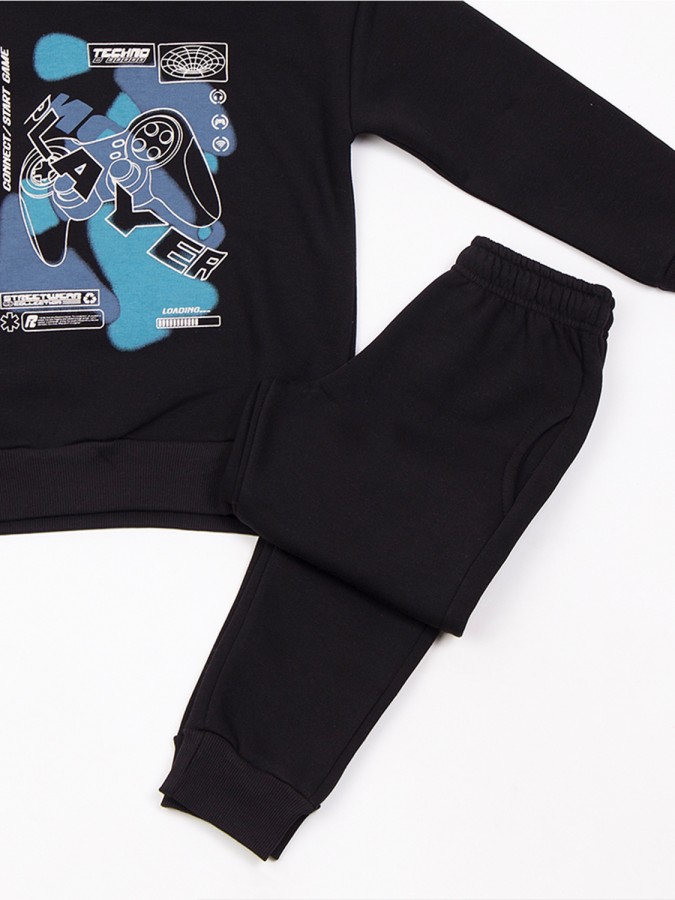 TRAX Εφηβική Φόρμα για Αγόρι 6-16 ετών - 48807 Μαύρο