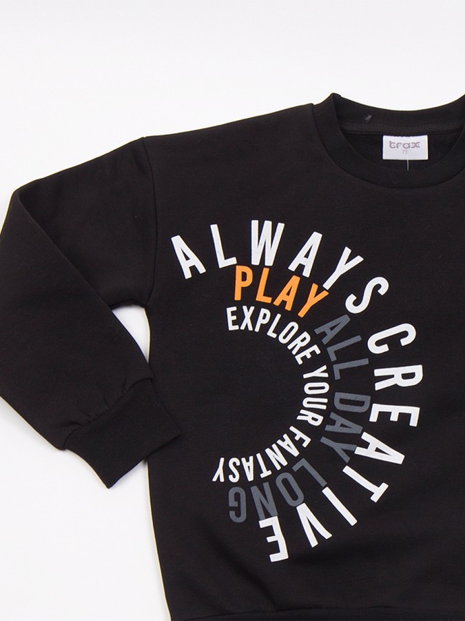 TRAX Εφηβική Φόρμα για Αγόρι 6-16 ετών - 48834 Μαύρο TRAX Εφηβική Φόρμα για Αγόρι 6-16 ετών - 48834 Μαύρο