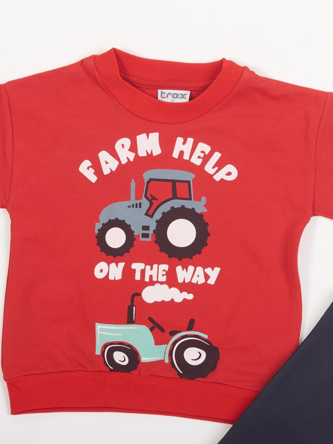 TRAX Παιδική Φόρμα για αγόρια 1-6 ετών #48904 Κόκκινο TRAX Παιδική Φόρμα για αγόρια 1-6 ετών #48904 Κόκκινο