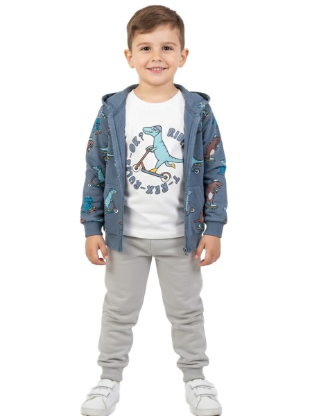 TRAX Παιδικό Σετ 3τμχ με ζακέτα & μπλούζα για αγόρια 1-6 ετών #48905 Pacific