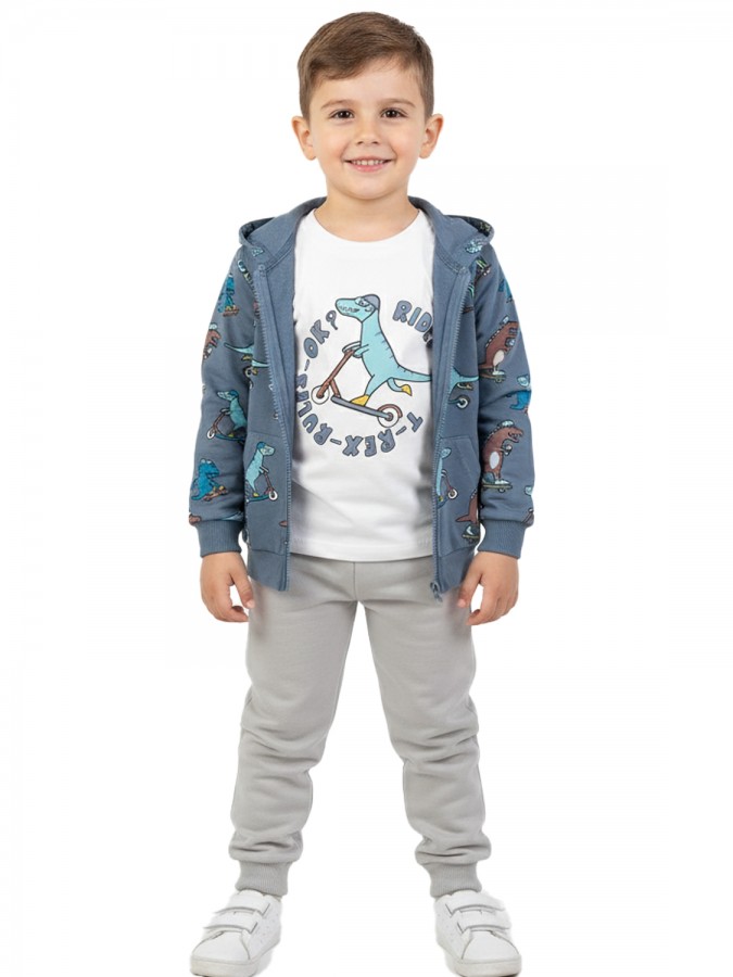 TRAX Παιδικό Σετ 3τμχ με ζακέτα & μπλούζα για αγόρια 1-6 ετών #48905 Pacific TRAX Παιδικό Σετ 3τμχ με ζακέτα & μπλούζα για αγόρια 1-6 ετών #48905 Pacific